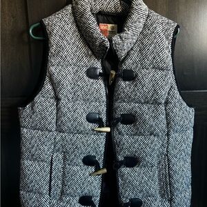 RH Tweed Puffer Vest - Black and White
